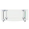 Round Fire Pit Wind Guard Glass Shield for Outdoor Patio