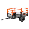 28 cu ft Utility Trailer with 18 in Pneumatic Tires and Hand Foot Control