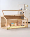 Wooden Hamster Cage Habitat with Clear Viewing for Small Pets