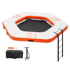 Inflatable Floating Dock with Trampoline for Pool and Beach