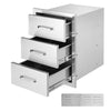 16W x 21.5H x 18D Stainless Steel 3-Tier Outdoor Storage Drawer
