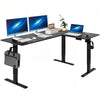 Dual Motor L-Shaped Standing Desk with Height Adjustment and Spacious Workspace