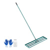 48x10 in Lawn Leveling Rake with Extended Handle and Slip-Proof Grip
