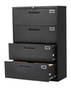 4 Drawer Metal File Cabinet with Locking Mechanism and Anti-Tip Device