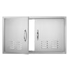 Double Stainless Steel BBQ Access Doors with Vents for Grill Station