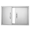 Double Stainless Steel BBQ Access Doors for BBQ Island