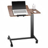 Adjustable Height Bedside Table with Wheels and Tilted Surface