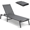 Outdoor Chaise Lounge Chair with Adjustable Positions for Patio