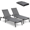 Outdoor Chaise Lounge Chairs Set for Pool and Beach