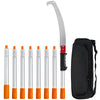 8-Section Adjustable Pole 4.6 ft to 9.8 ft Tree Pruner with Carbon Steel Blade