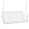 67x28x23.6 in Classic Wood and Metal Porch Swing for 2-3 People