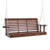67x28x23.6 in Classic Solid Wood Porch Swing with Metal Chains