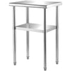 24 x 18 in Stainless Steel Heavy-Duty Food Prep Table with Adjustable Undershelf