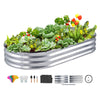0.03 in Double-Layer Galvanized Metal Raised Garden Bed with Pre-Drilled Holes