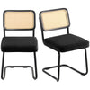 Rattan Patio Chair with Velvet Cushion and Sturdy Metal Frame