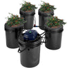 5-Gal RDWC Hydroponic System with Air Pump, Sealing Rings, and Durable Buckets