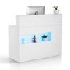 Reception Desk with LED Light, Drawers, and Ample Storage Space