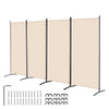 4 Panel Room Divider Screen 136.4 x 72.4 x 20.4 in Easy Assembly Privacy Solution