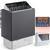 9KW Wall-Mount Sauna Heater for 317-459 cu.ft Rooms - Fast Heating, External Controller
