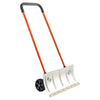 Wheeled Snow Pusher Shovel for Driveway Clearing