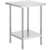 24 in x 24 in x 34 in Stainless Steel Work Table with Adjustable Shelves