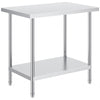 24 x 36 x 34 in Stainless Steel Work Table with Adjustable Height Shelves