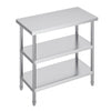 Stainless Steel Food Prep Table with Undershelf for Kitchen and Garage