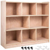 8-Compartment Wood Cubby Storage Tray for Kids - Organize Toys and Books
