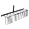 72 in. Tow Behind Landscape Rake with 32 Steel Tines for Yard Cleaning