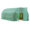 19.36x9.68x7.38 ft Walk-In Greenhouse Tunnel for Home Gardens and Farms