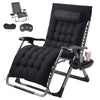 500lbs Heavy-Duty Zero Gravity Chair with Adjustable Recline and Accessories