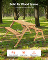Convertible Picnic Table and Bench Set for Outdoors
