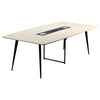 Boat Shaped Conference Table with Charging Station
