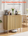Coffee Bar Cabinet with Adjustable Shelves and Elegant Fluted Design