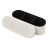 Oval Storage Ottoman Bench for Living Room