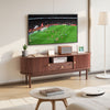 350 lb Capacity Mid-Century Modern TV Stand for 55-65 in TVs with Storage