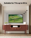 350 lb Capacity Mid-Century Modern TV Stand for 55-65 in TVs with Storage