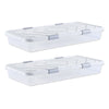 Rolling Under Bed Storage Bins for Clothes and Shoes