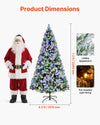 Prelit Flocked Christmas Tree with LED Lights
