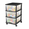 Rolling Plastic Storage Drawer Cart for Home Office