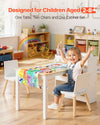 Kids Play Table and Chairs Set for Ages 2-8 - Lightweight, Easy to Clean, Secure Design