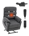 Power Lift Recliner Chair with Heat and Massage for Elderly