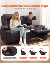 Manual Recliner Loveseat Couch with Storage and Cup Holders