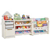 Kids Toy Storage Organizer with Bookshelf for Playroom