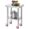 24 in x 18 in x 34 in Stainless Steel Prep Table with Adjustable Height