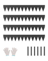 4 Metal Yard Edging with Installation Gloves, Clips, and Manual