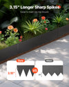 6 Metal Yard Edging with Installation Gloves, Clips, and Manual