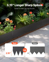 6 Metal Yard Edging with Installation Gloves, Clips, and Manual