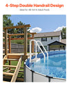 4-Step Pool Ladder with Double Handrails and 400 lbs Capacity