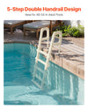 5-Step Pool Ladder with Double Handrails and 300 lbs Capacity
